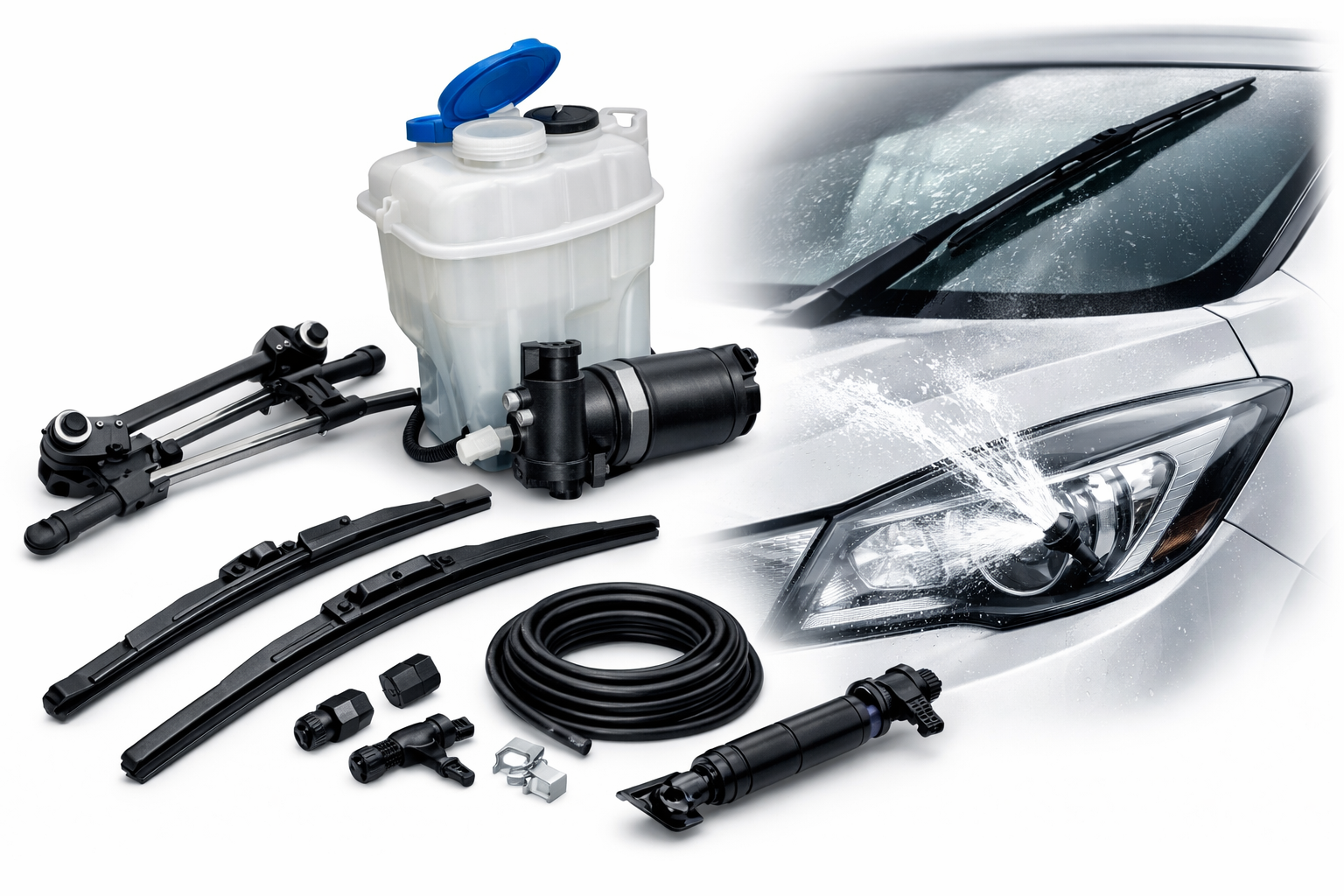 Система очистки стёкол и фар